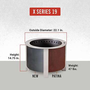 Breeo Smokeless FirePit X Series 19 - Ideal for Family Gatherings