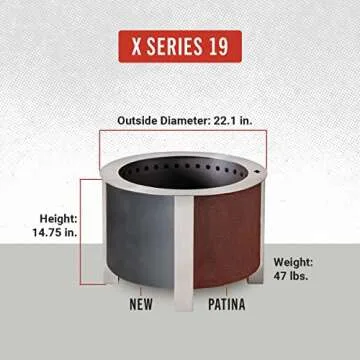 Breeo Smokeless FirePit X Series 19 - Ideal for Family Gatherings