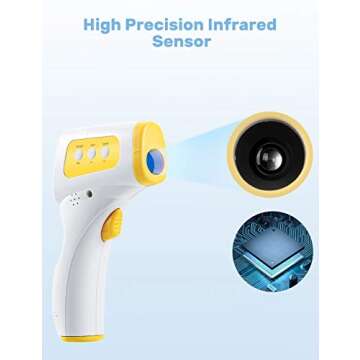 CocoBear Forehead Fever Infrared Digital Thermometer for Baby, Adult & Elderly - Non-Contact with Fever Alert Function