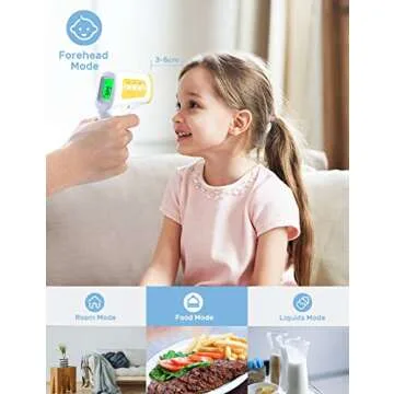 CocoBear Forehead Fever Infrared Digital Thermometer for Baby, Adult & Elderly - Non-Contact with Fever Alert Function