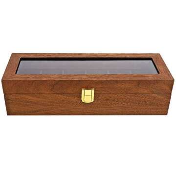 LESTAR Watch Box – 6 Slots Wooden Display Case