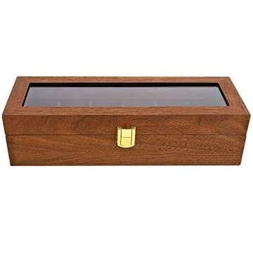 LESTAR Watch Box – 6 Slots Wooden Display Case