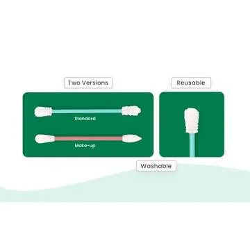 2pcs Reusable Cotton Swab Ear Cleaning Cosmetic Silicone Buds Swabs Sticks Double-headed Recycling For Cleaning Makeup