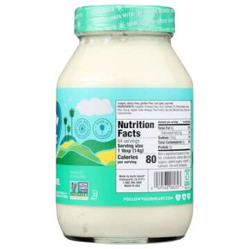Follow Your Heart Non-GMO Vegenaise Soy Free Better Than Mayo Dressing, 32 Ounce (Pack of 6)
