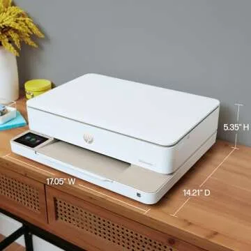 HP Envy 6155e Wireless All-in-One Color Inkjet Printer, Print, scan, Copy, Duplex Printing Best-for-Home, 3 Months of Instant Ink Included (714L5A)