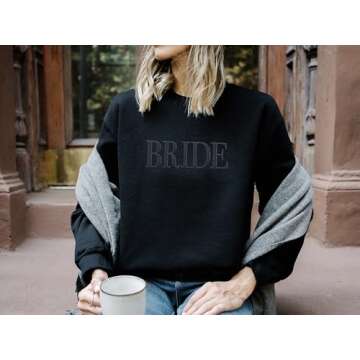 NicheBee Bride Sweatshirt Mrs Sweatshirt - Custom Mrs Sweatshirt - New Mrs Bride Sweatshirts For Wom...