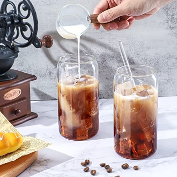 Buy CWHHRN Glass Cups with Straw 6 Set - Eco-Friendly Drinkware