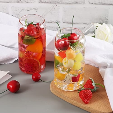 Buy CWHHRN Glass Cups with Straw 6 Set - Eco-Friendly Drinkware