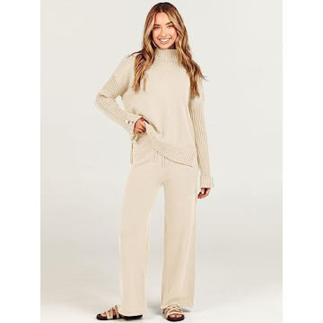Chic ANRABESS 2 Piece Sweater Lounge Set for Women