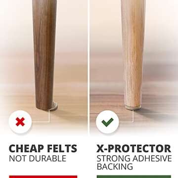 X-Protector 357 pcs Felt Furniture Pads for Hardwood Floors