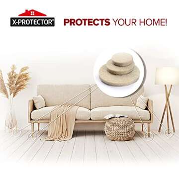 X-Protector 357 pcs Felt Furniture Pads for Hardwood Floors