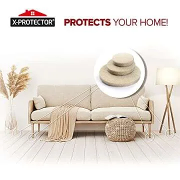 X-Protector 357 pcs Felt Furniture Pads for Hardwood Floors