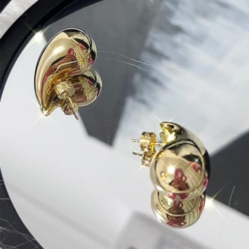 Gold Teardrop Chunky Earrings Set for Women Fashion