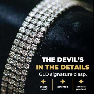 GLD Micro Tennis Necklace 16" 14K Gold-Plated