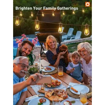 addlon 200FT LED Outdoor String Lights with Remote & Timer