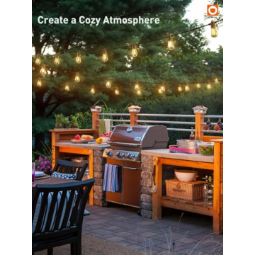 addlon 200FT LED Outdoor String Lights with Remote & Timer