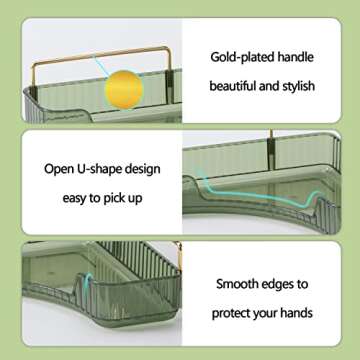 shuang qing 3-Tier Corner Bathroom Counter Organizer – Classic Storage Shelf for Makeup, Perfume &...