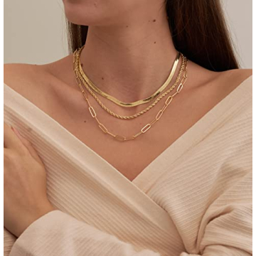 Stylish CHESKY Gold Layered Necklaces for Women