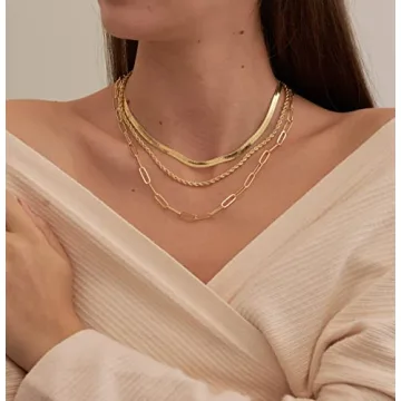 Stylish CHESKY Gold Layered Necklaces for Women