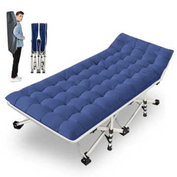 NESDCC Camping Cot with Mattress Comfortable and Sturdy Load up to 450LB Cots for Sleeping Camping B...