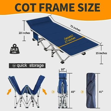 Comfortable NESDCC Camping Cot with Mattress for All