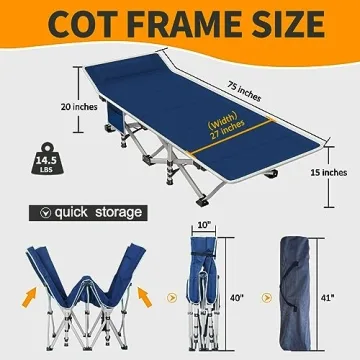 Comfortable NESDCC Camping Cot with Mattress for All