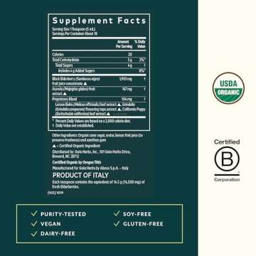 Gaia Herbs Black Elderberry Nighttime Syrup - Immune & Sleep Support Supplement