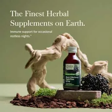 Gaia Herbs Black Elderberry Syrup - Immune & Sleep Support