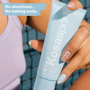 Kosas Chemistry Deodorant - Aluminium and Baking Soda Free + BO-Fighting AHA Serum that Exfoliates, Softens, and Nourishes the Skin, (Beachy Clean)