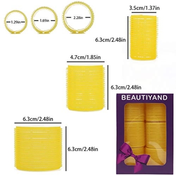 Jumbo Size Hair Roller sets, Self Grip, Salon Dressing Curlers, 3 Inch 18 Packs (6XJUMBO+6XLARGE+6XMEDUIEM)