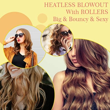 Jumbo Size Hair Roller sets, Self Grip, Salon Dressing Curlers, 3 Inch 18 Packs (6XJUMBO+6XLARGE+6XMEDUIEM)