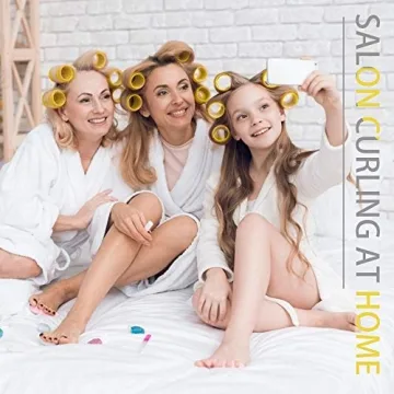 Jumbo Size Hair Roller sets, Self Grip, Salon Dressing Curlers, 3 Inch 18 Packs (6XJUMBO+6XLARGE+6XMEDUIEM)