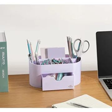 Lavender Desk Organizer for Office Supplies and Accessories