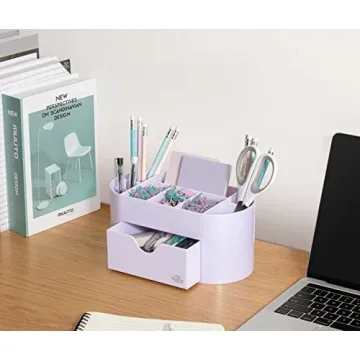 Lavender Desk Organizer for Office Supplies and Accessories
