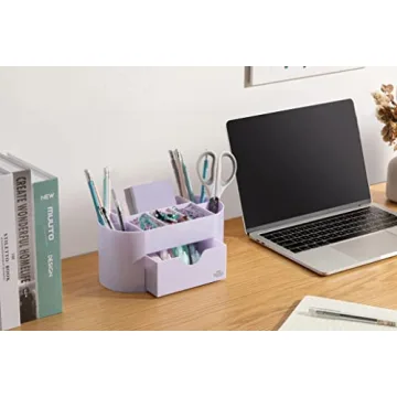 Lavender Desk Organizer for Office Supplies and Accessories