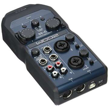Zoom U-44 Handy Audio Interface for Musicians and Podcasters