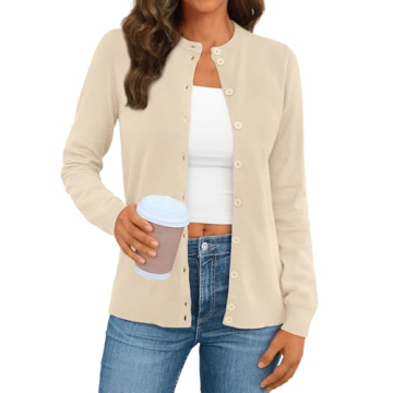 LILLUSORY Women's Lightweight Cardigan Sweater - Trendy Fall Outfit