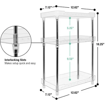 Sorbus 3-Tier Acrylic Bathroom Organizer Shelf