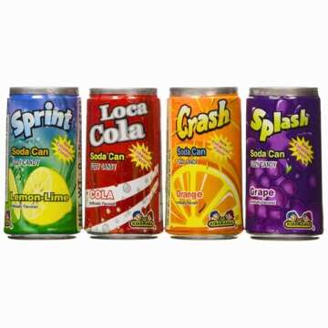 Kidsmania Mini Soda Can Candy Pack - Fizzy Fun for All