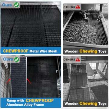 FunXplore Rabbit Hutch: Mobile Cage with Urine Guards and Trays