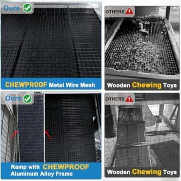 FunXplore Rabbit Hutch: Mobile Cage with Urine Guards and Trays