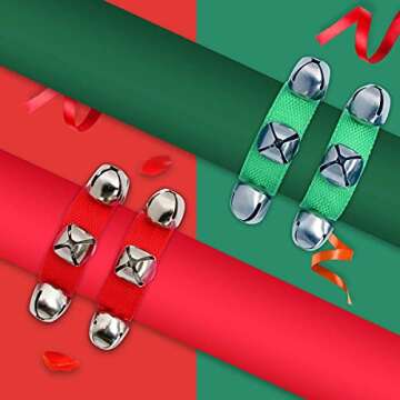 Jingle Bells Christmas Wrist Shaking Band Musical Tambourine