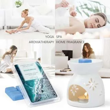 SCENTORINI Wax Melts Wax Cubes, Soy Wax Cubes for Wax Warmer, Ocean Breeze, Fresh Linen, Bohemia Forest, Winds in Summer, 4 x 2.5 oz