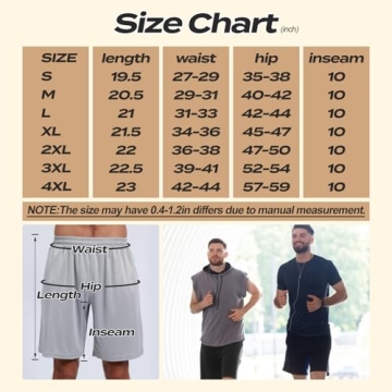 Men's Athletic Gym Shorts - Quick Dry & Pockets