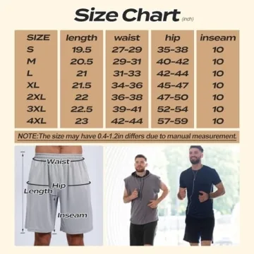 Men's Athletic Gym Shorts - Quick Dry & Pockets