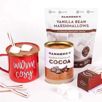 Hammond’s Candies Gourmet Marshmallows – Vanilla Bean | Great for Snacking, Hot Chocolate, S’mores, Baking | Gluten-Free, Kosher, Handcrafted in the USA | 2 Pack
