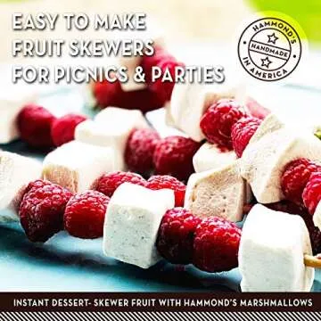 Hammond’s Candies Gourmet Marshmallows – Vanilla Bean | Great for Snacking, Hot Chocolate, S’mores, Baking | Gluten-Free, Kosher, Handcrafted in the USA | 2 Pack