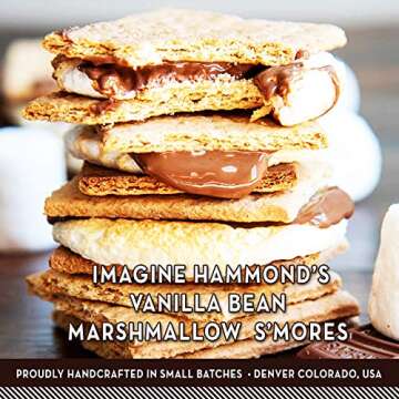 Hammond’s Candies Gourmet Marshmallows – Vanilla Bean | Great for Snacking, Hot Chocolate, S’mores, Baking | Gluten-Free, Kosher, Handcrafted in the USA | 2 Pack