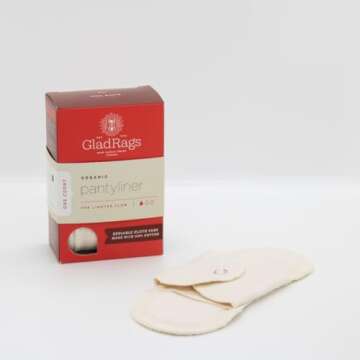 GladRags Organic Cloth Pantyliners - Reusable and Eco-Friendly Light Flow Protection