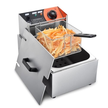WeChef Commercial Electric Deep Fryer 12L 2500W with Removable Basket for Snack Stands & Food Trucks